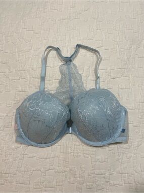 Victoria's Secret Powder Blue Lace Racerback Bra